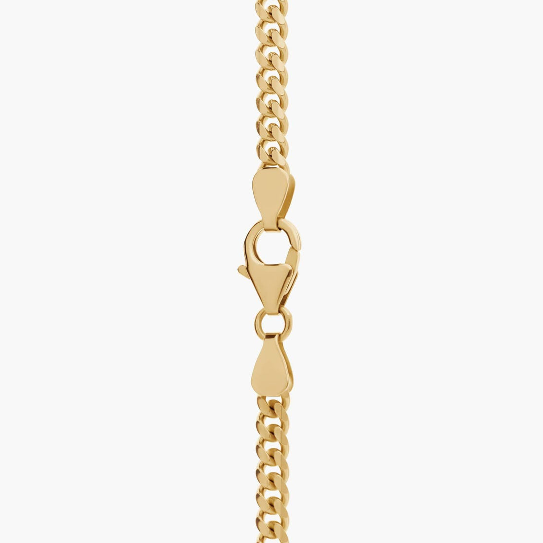 20" Men's Solid Cuban Link Chain in Italian Yellow Gold (3.4 mm)