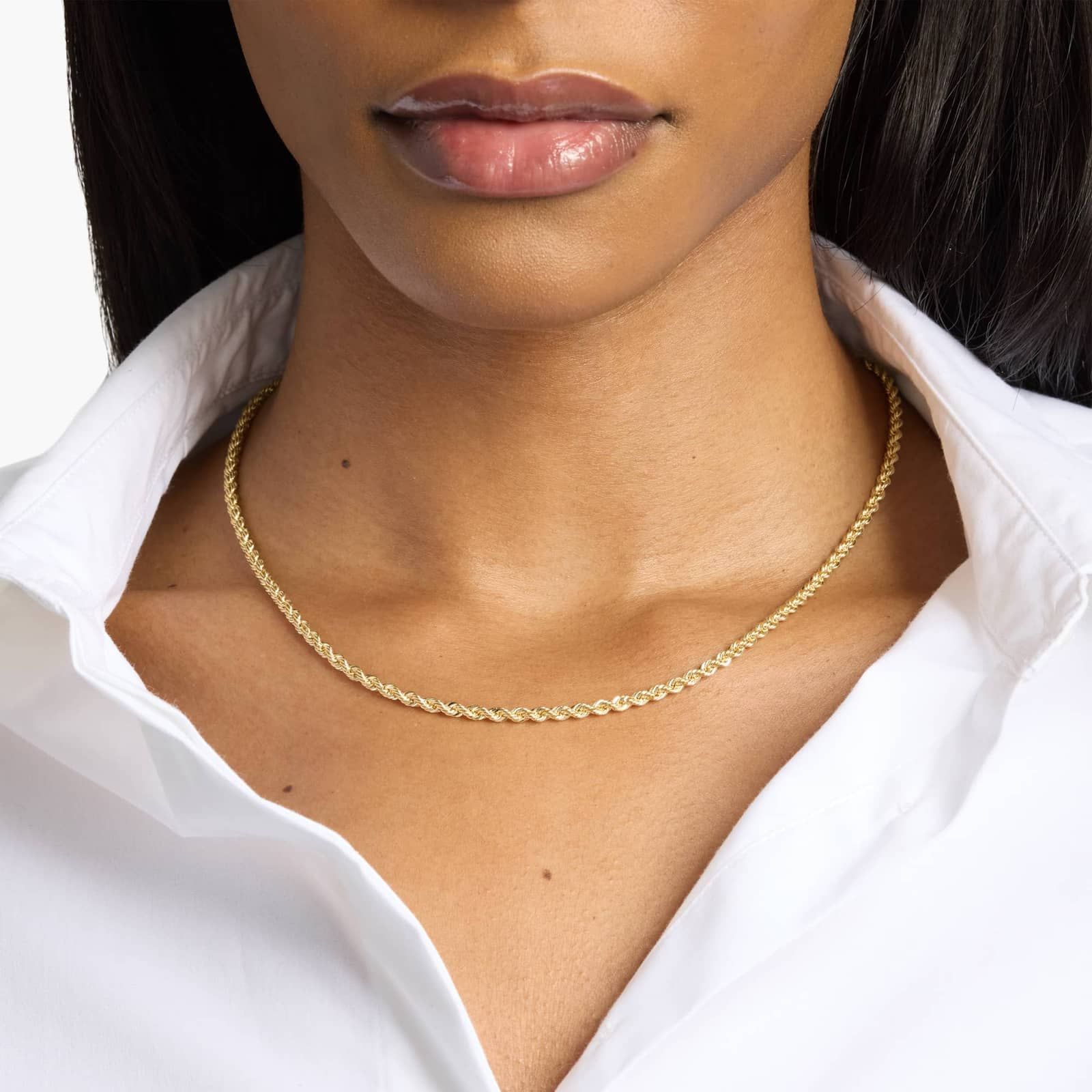 18" Rope Chain in Yellow Gold (3 mm)