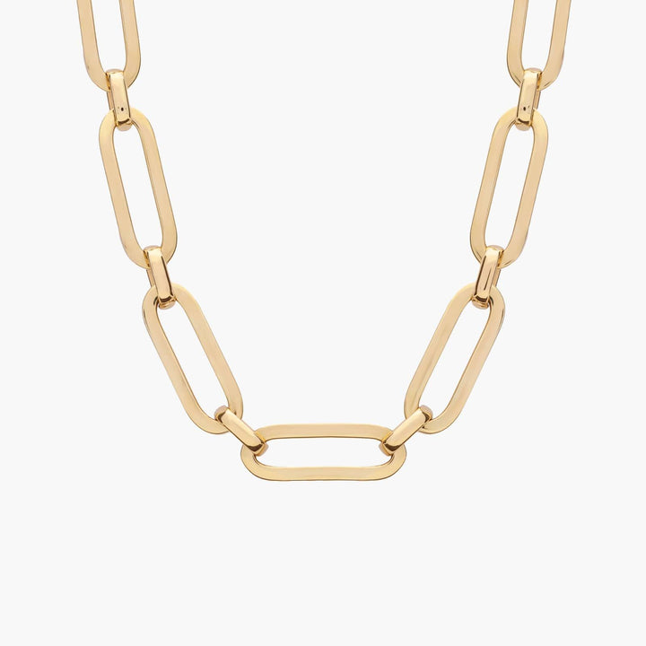 18" Oversized Links Necklace in Italian Yellow Gold (10.2 mm)