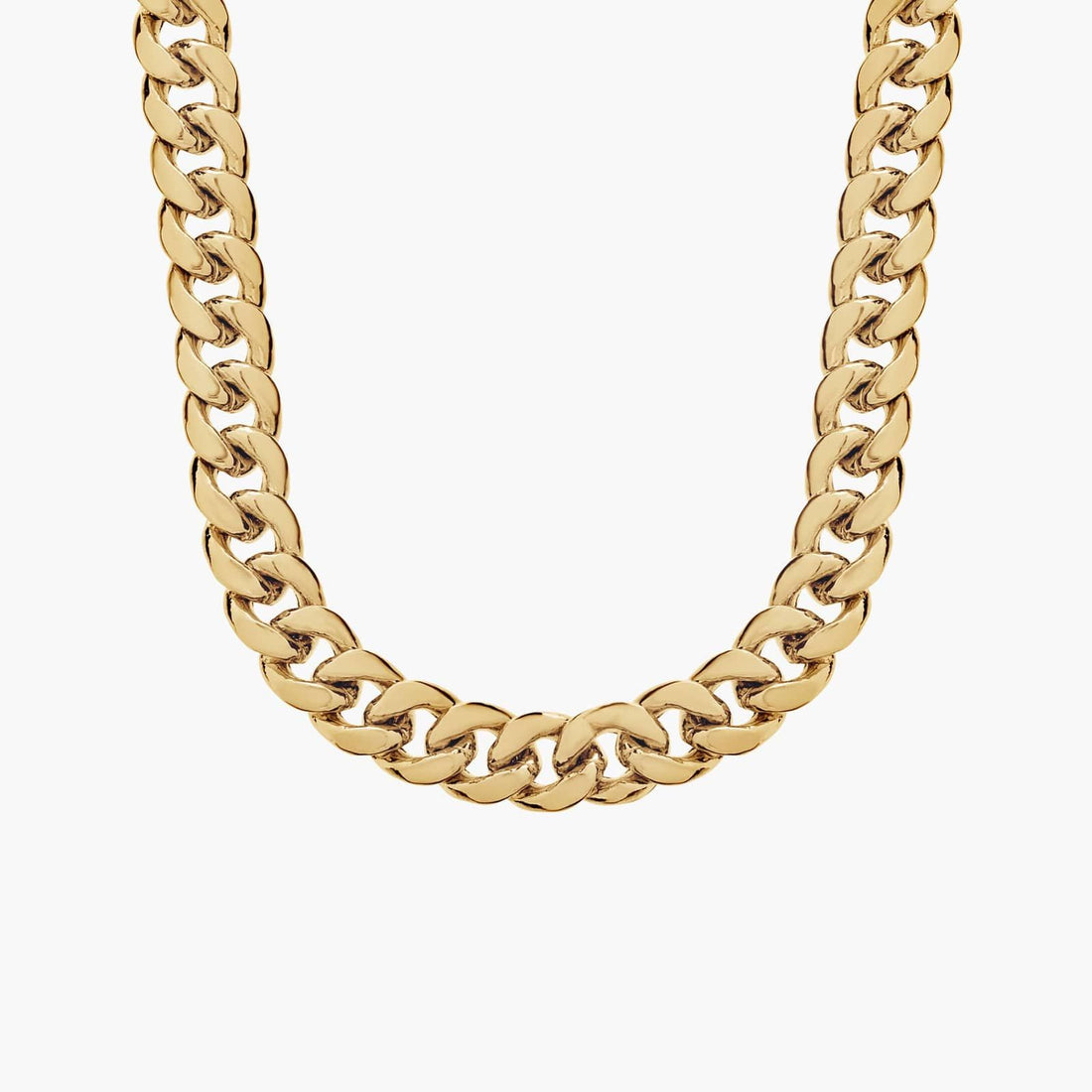 24" Men's Semi-Solid Miami Cuban Chain in Yellow Gold (7.3 mm)
