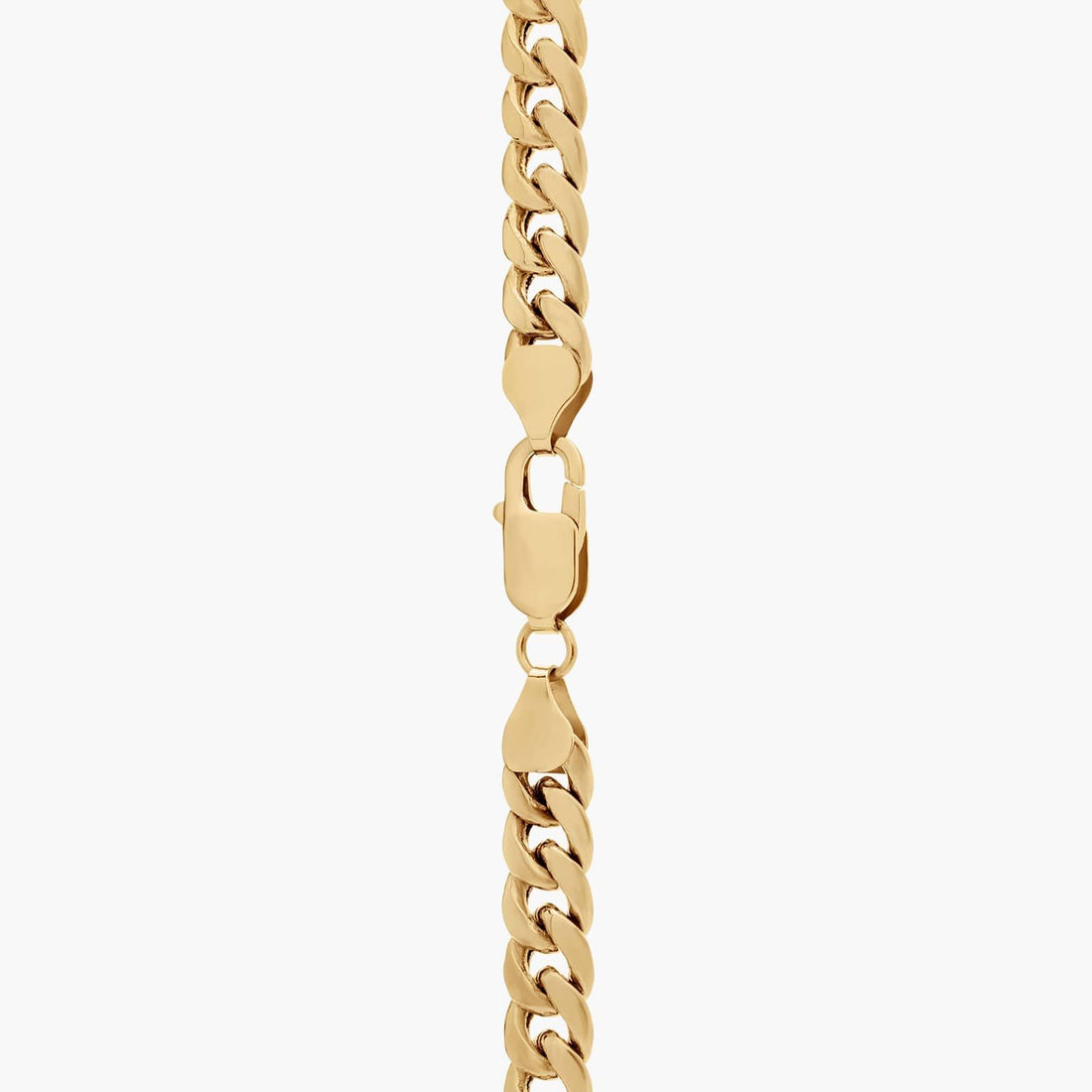 24" Men's Semi-Solid Miami Cuban Chain in Yellow Gold (7.3 mm)