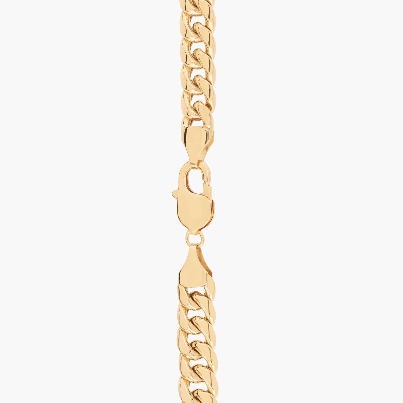 22" Men's Semi-Solid Miami Cuban Chain in Yellow Gold (9.3 mm)