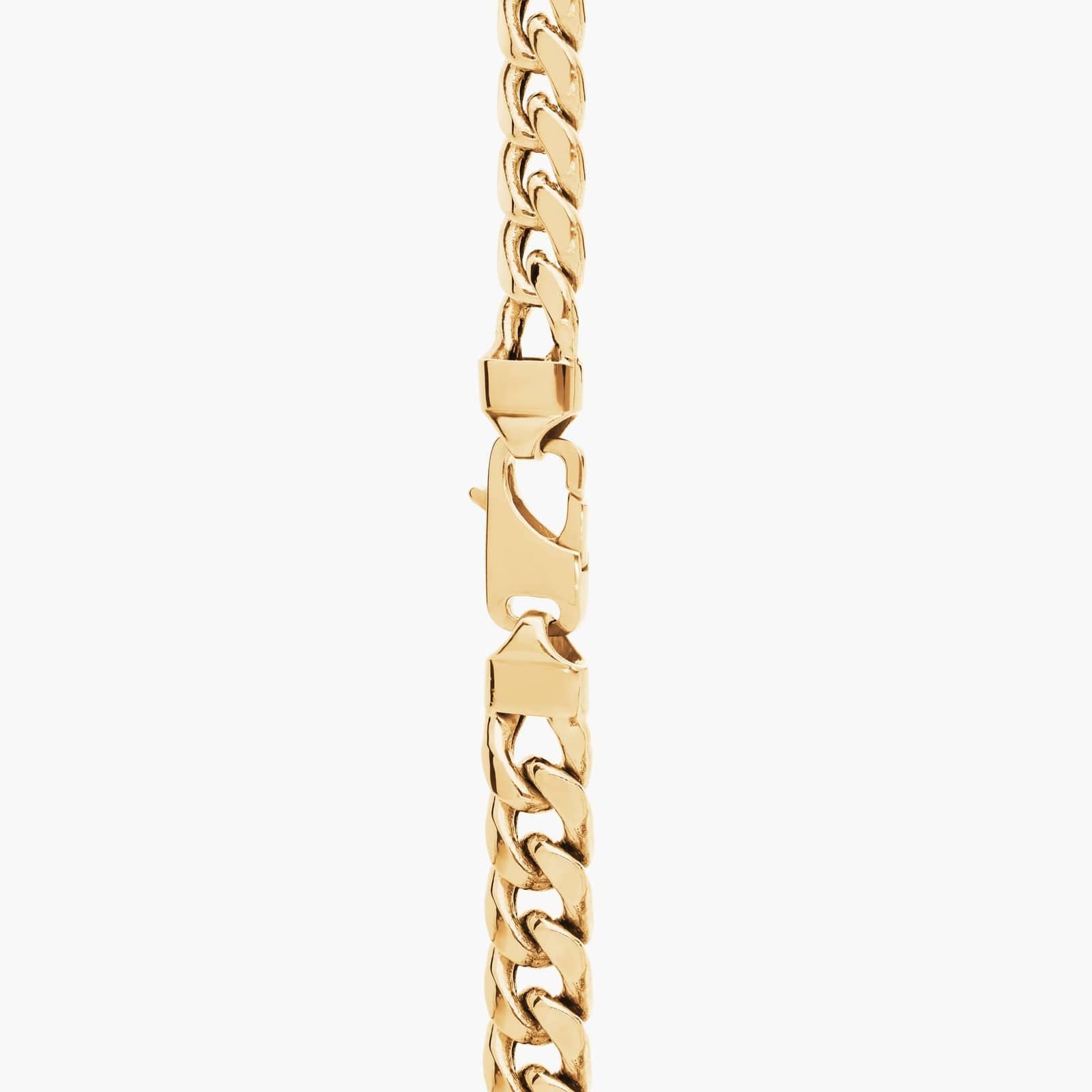 24" Men's Semi-Solid Miami Cuban Chain in Yellow Gold (15 mm)