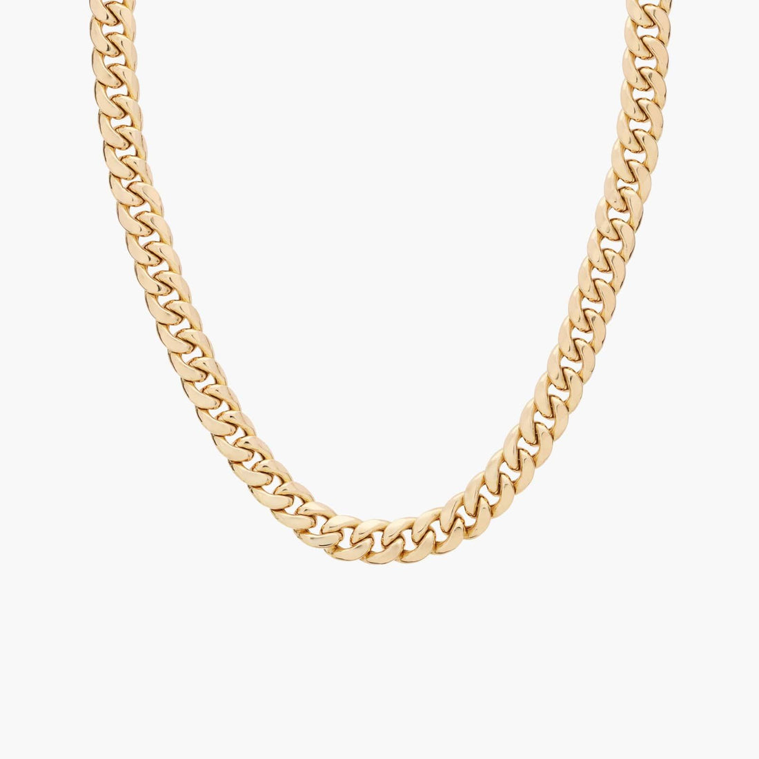 Men's Semi-Solid Miami Cuban Chain in Yellow Gold (11 mm)