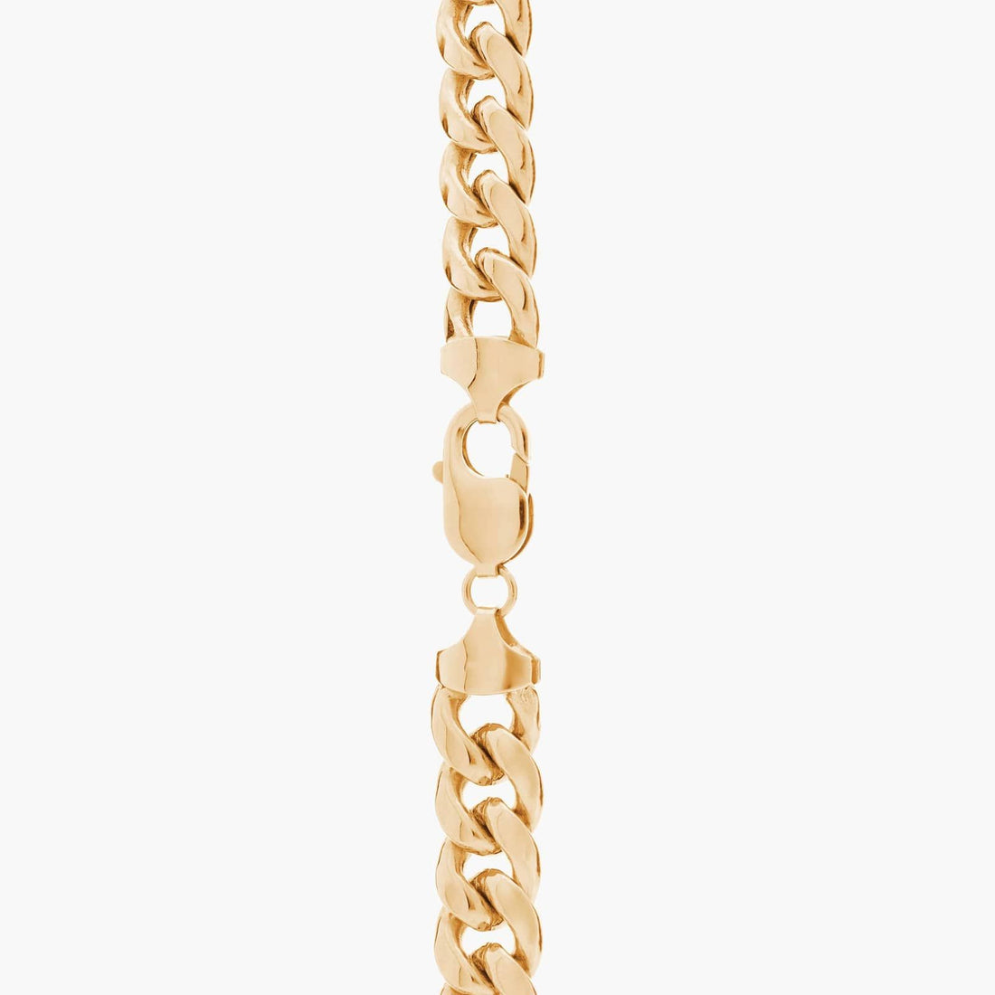 Men's Semi-Solid Miami Cuban Chain in Yellow Gold (11 mm)