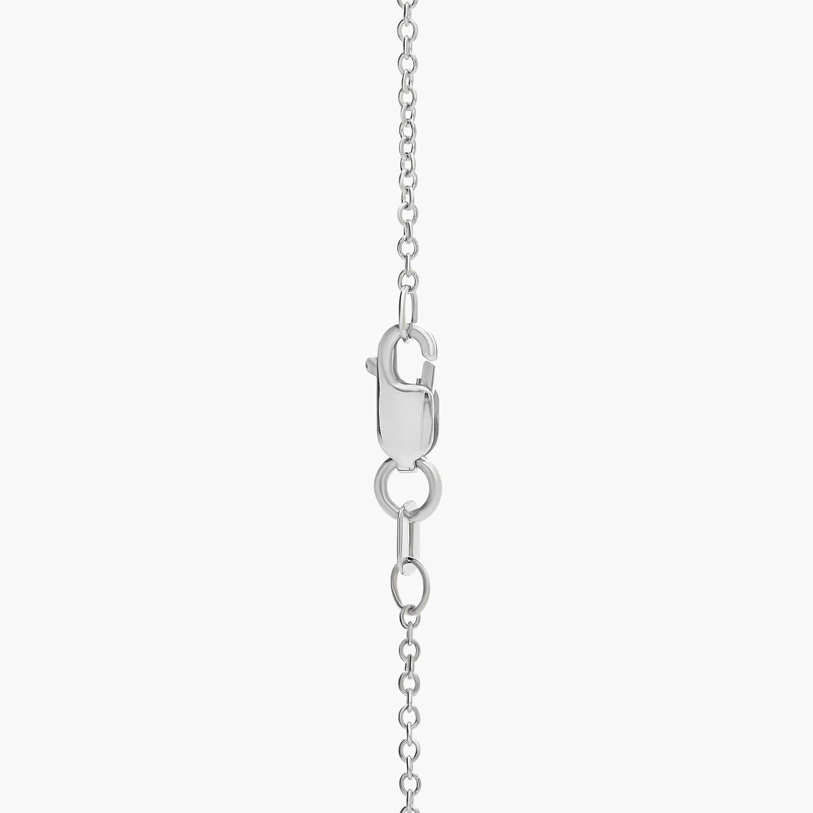 East West Emerald Cut Bezel Lab-Grown Diamond Pendant In White Gold / Yellow Gold
