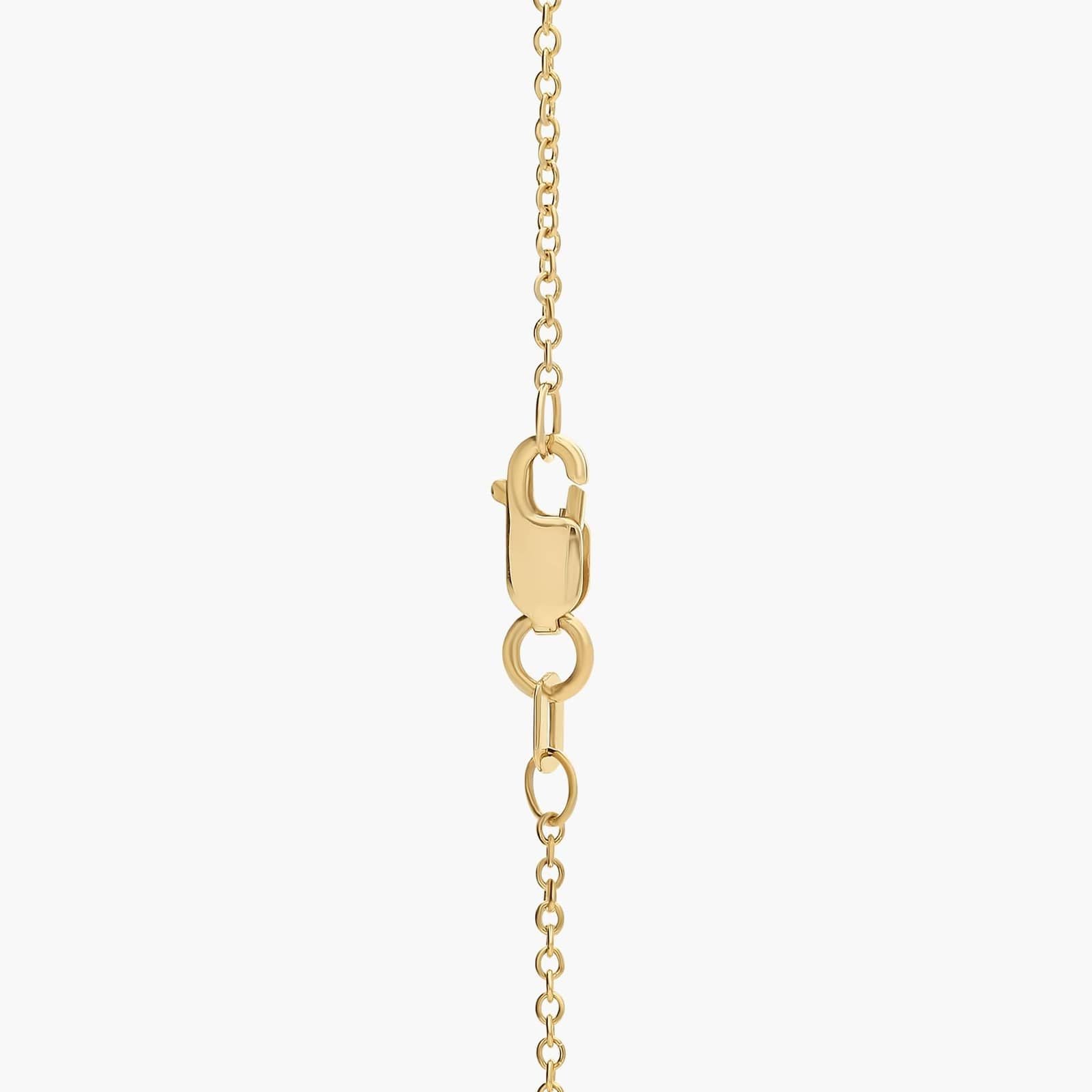East West Emerald Cut Bezel Lab-Grown Diamond Pendant In White Gold / Yellow Gold