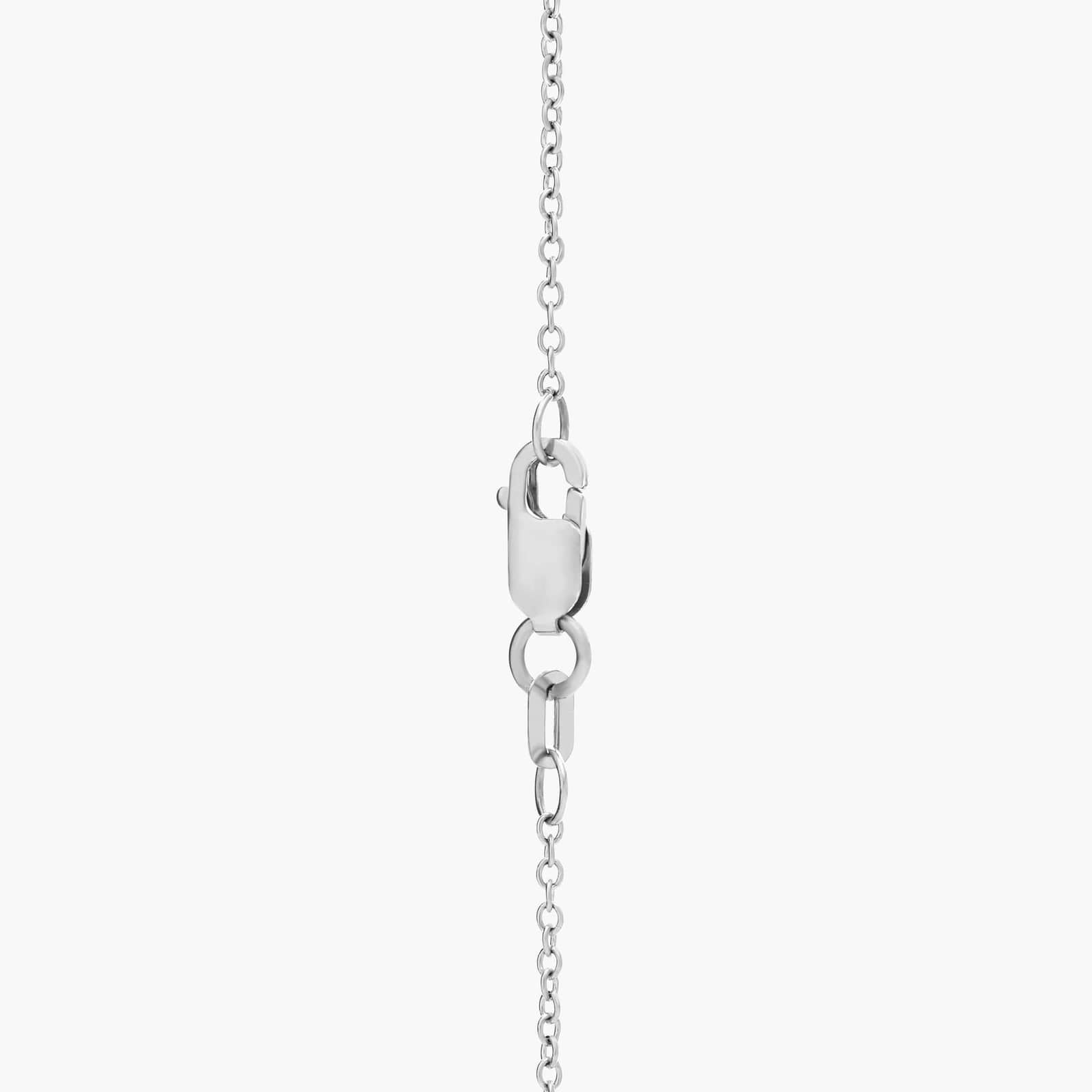Lab Grown Diamond Two Stone Pendant in White Gold
