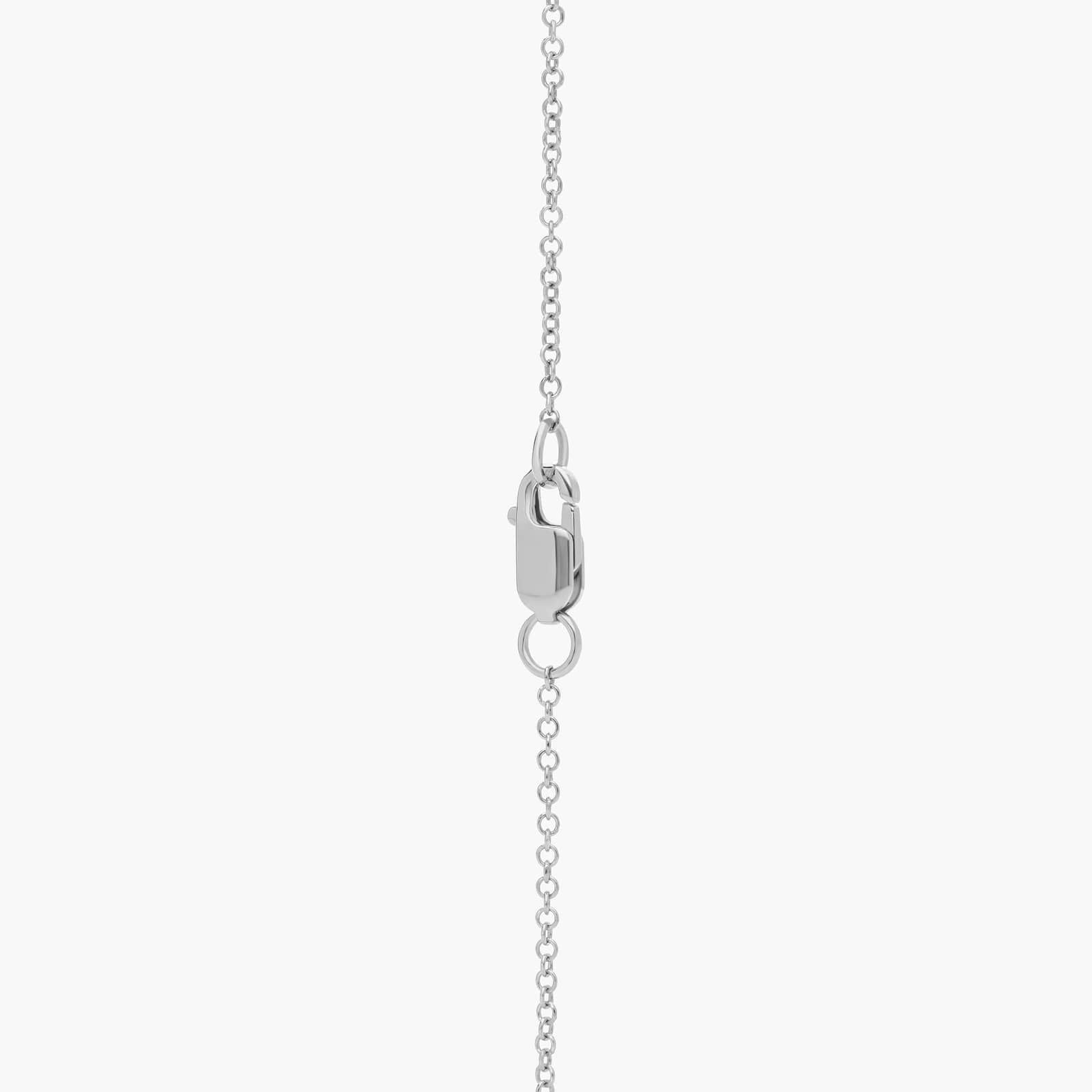 Oval Cut Blue Sapphire and Diamond Circle Pendant Necklace In White Gold / Yellow Gold