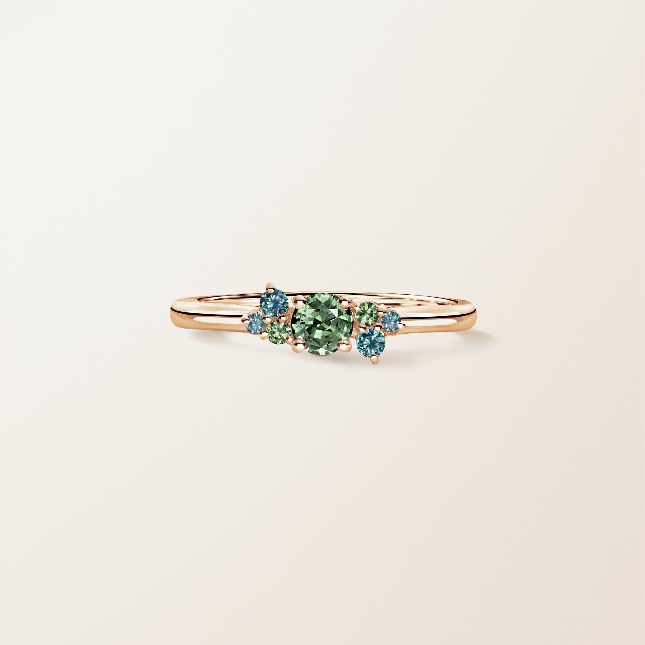 Mint Blossom Cluster Ring