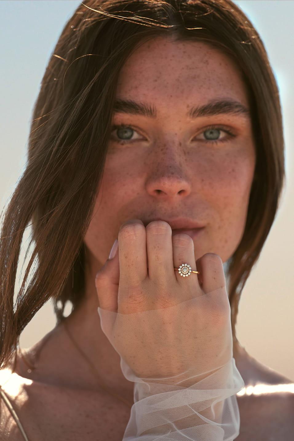 Wildflower Halo Gold Ring