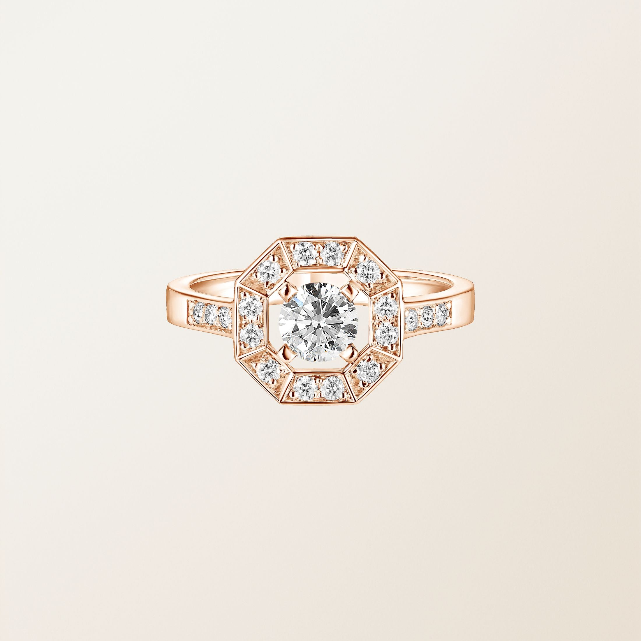 Octavia Diamond Halo Ring