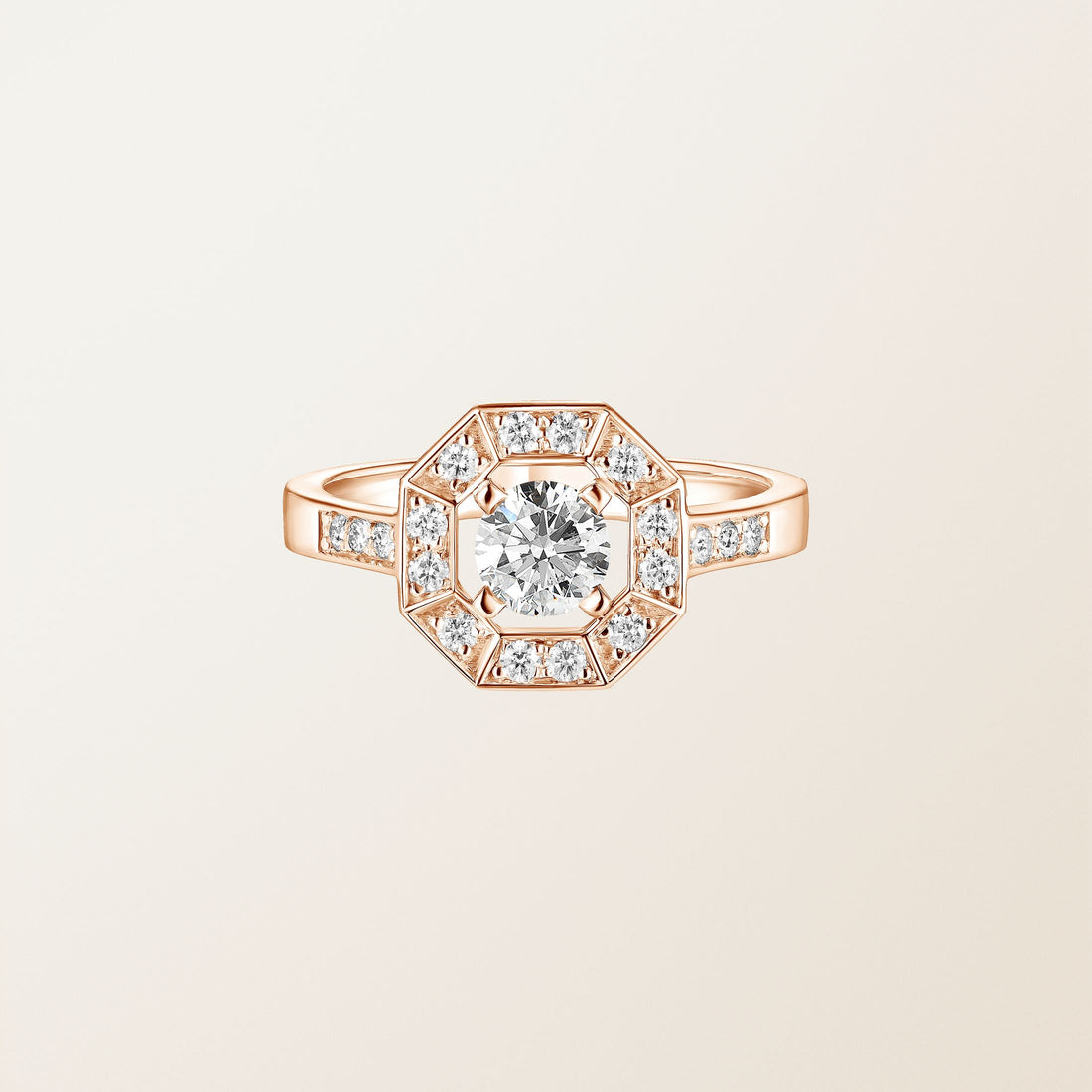 Octavia Diamond Halo Ring