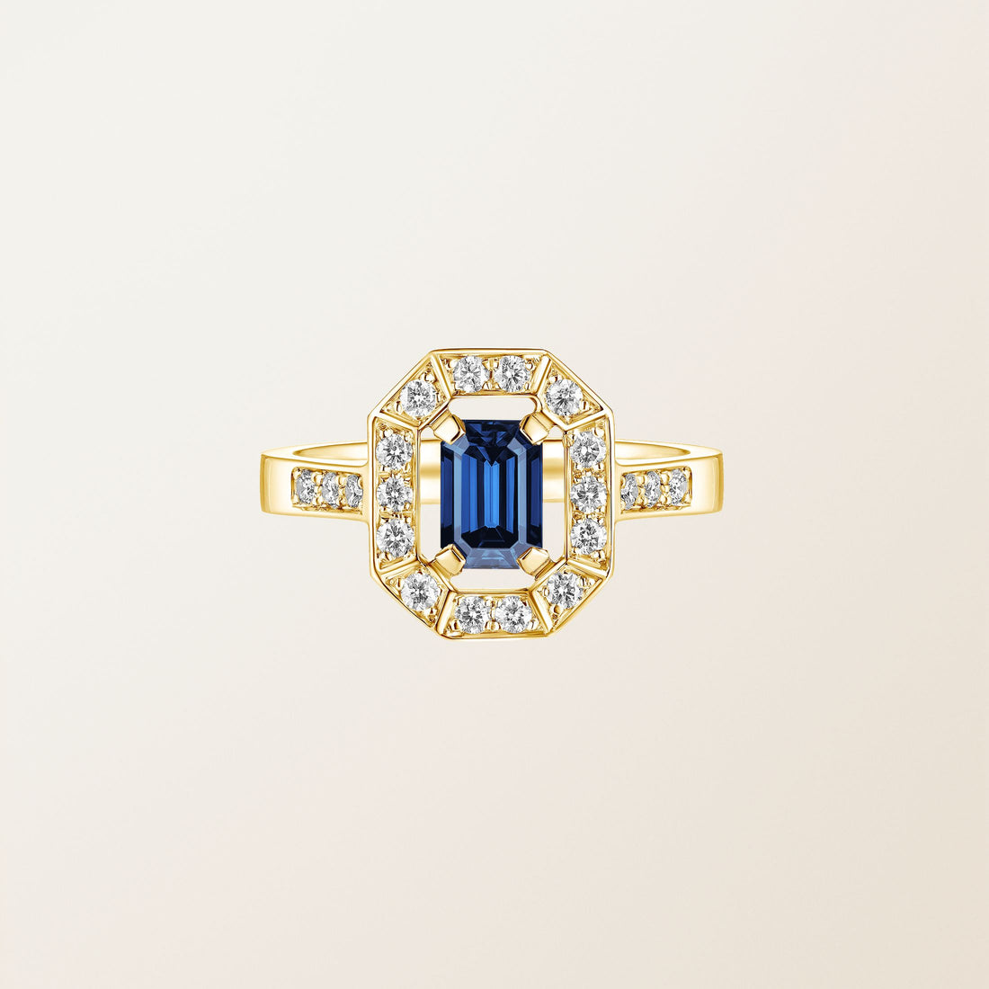 Astera Emerald Halo Ring