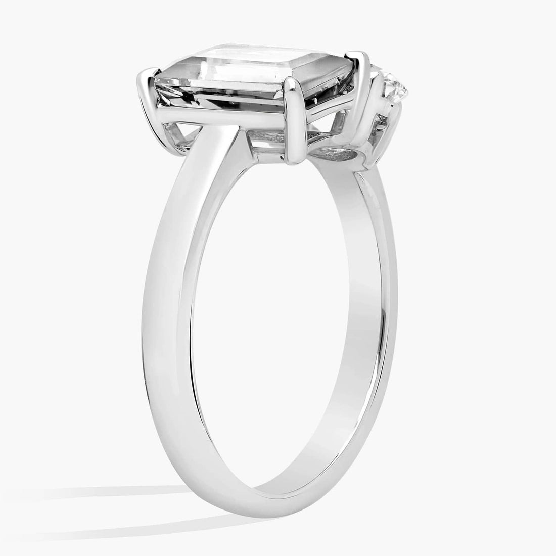 Lab Grown Diamond Two Stone Ring in White Gold