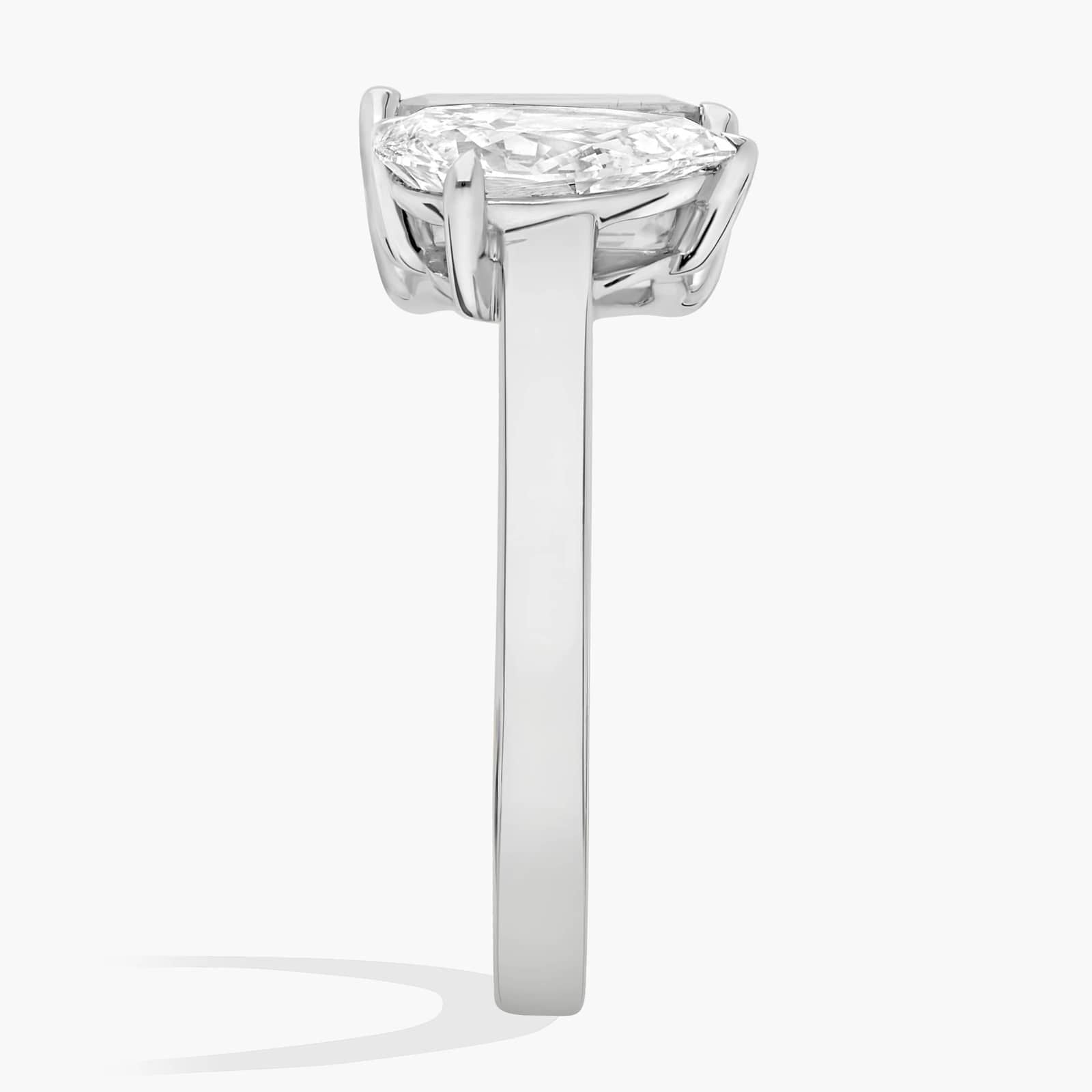 Lab Grown Diamond Two Stone Ring in White Gold