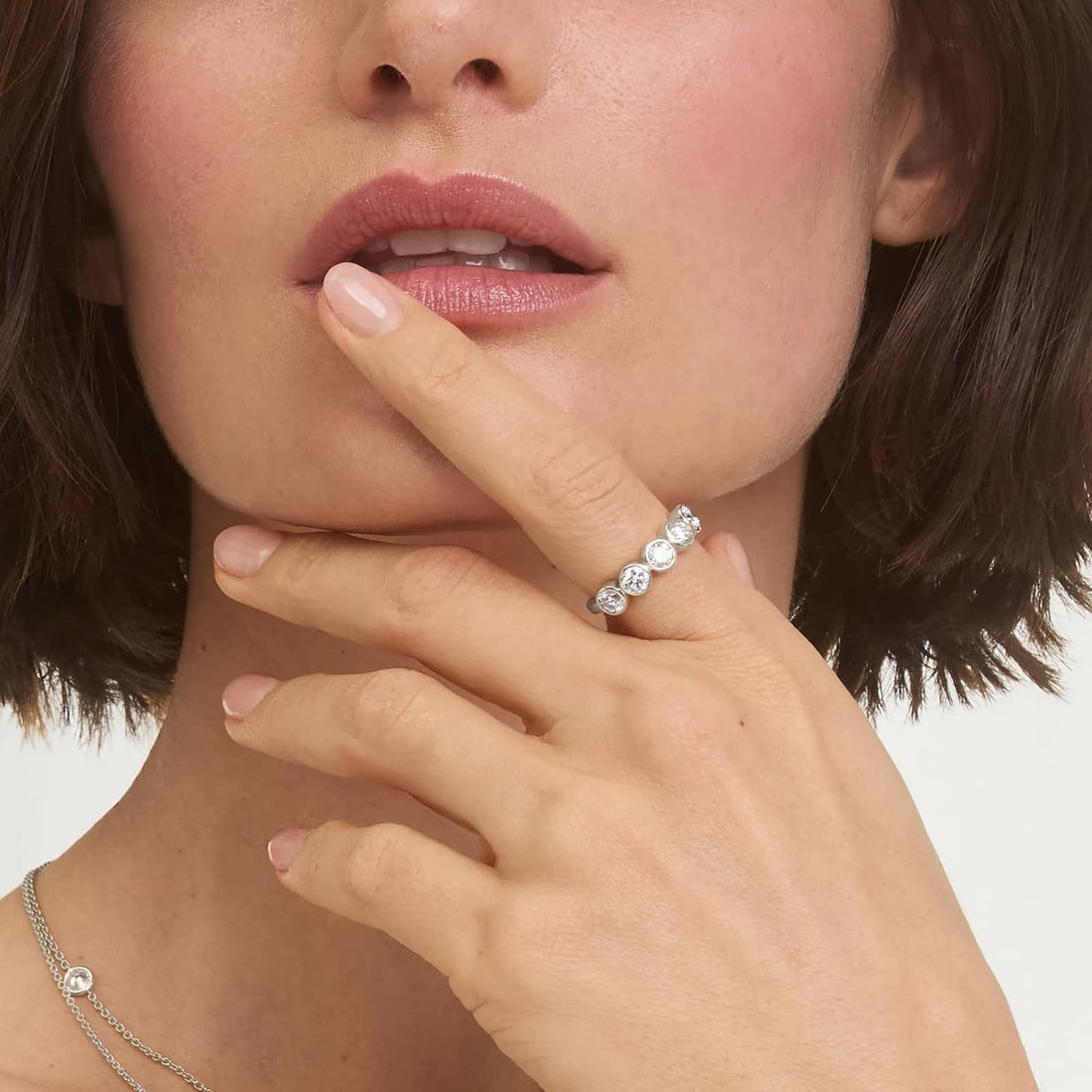 Lab-Grown Diamond Bezel Ring in 10K/14K/18K GOLD