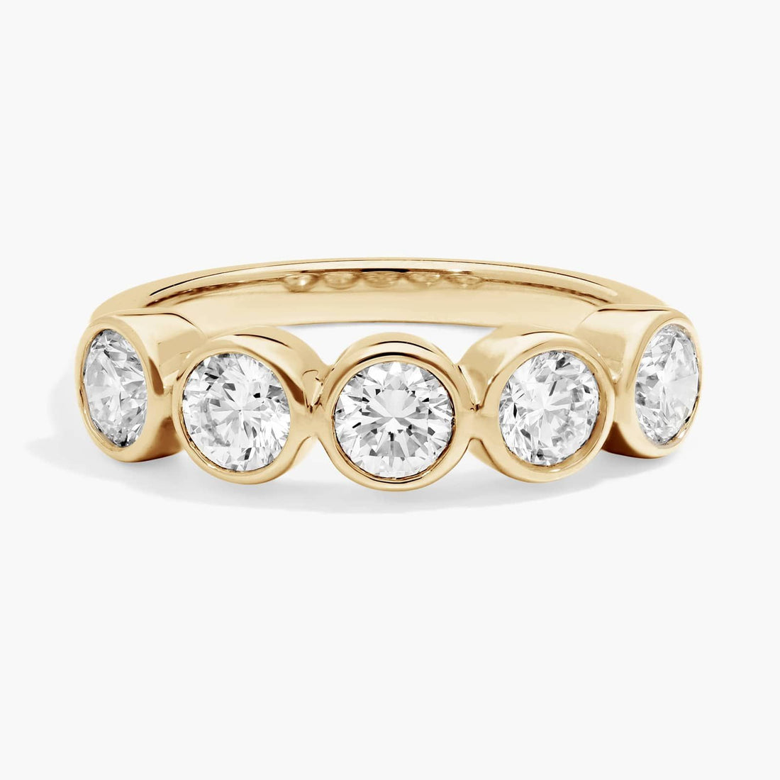 Lab-Grown Diamond Bezel Ring in 10K/14K/18K GOLD