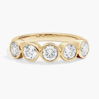 Lab-Grown Diamond Bezel Ring in 10K/14K/18K GOLD