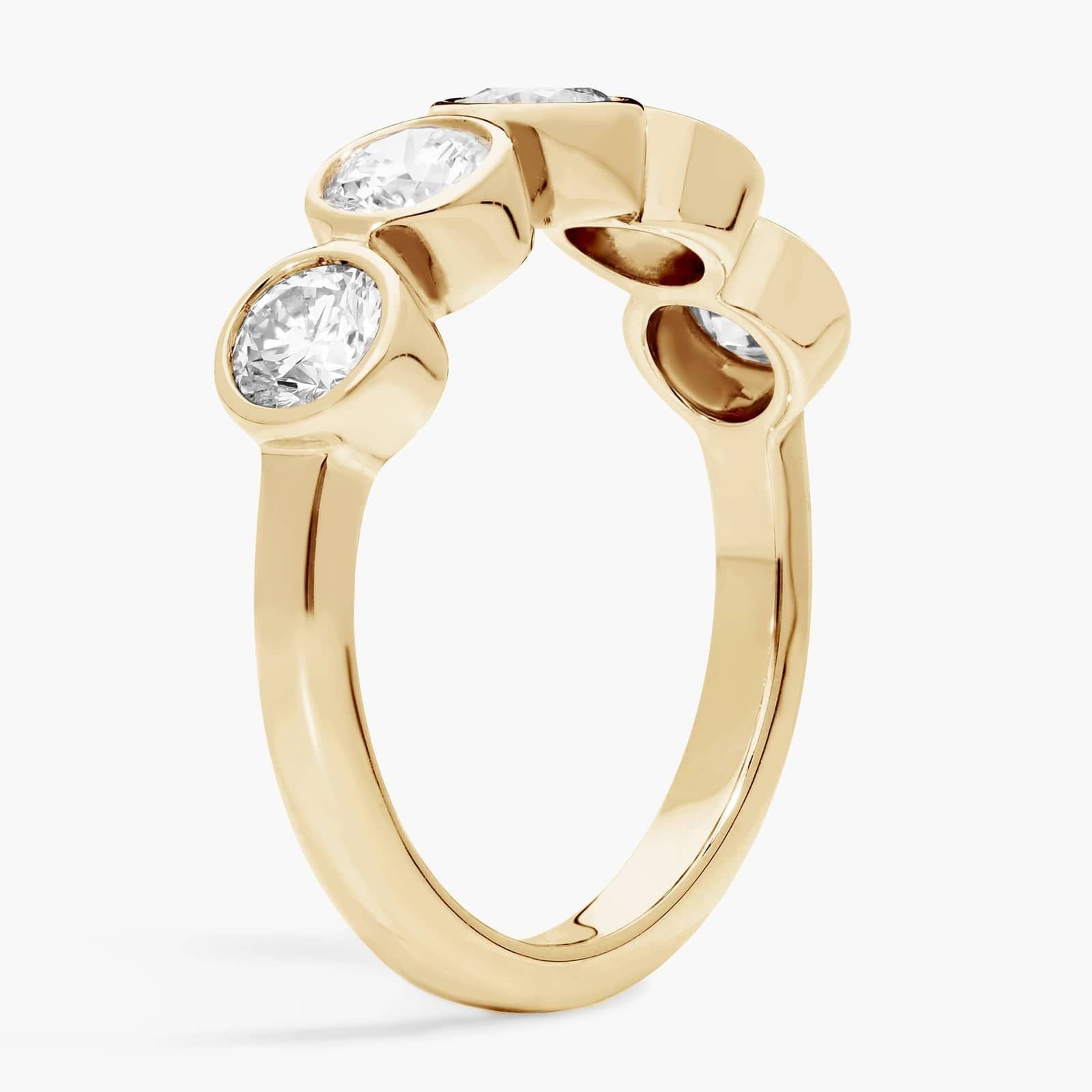 Lab-Grown Diamond Bezel Ring in 10K/14K/18K GOLD