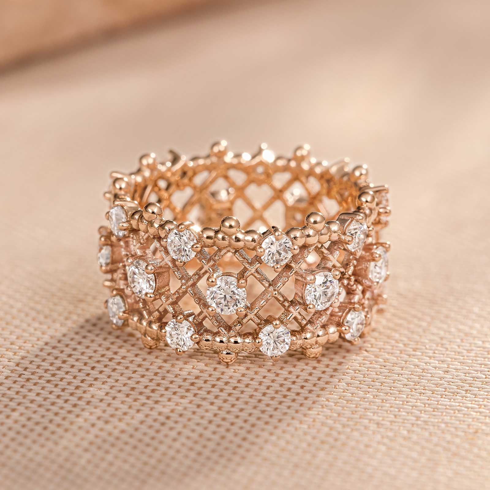 Regalia Diamond Trellis Gold Ring