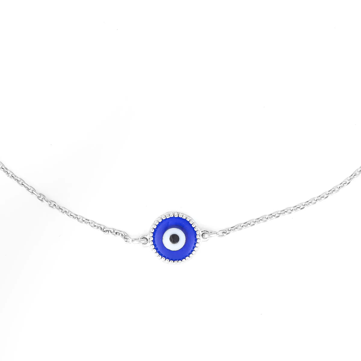Evil Eye Nazariya Charm Adjustable Anklet Made With Pure 925 Silver