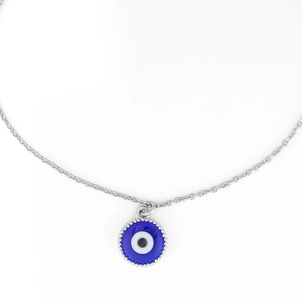 Blue Evil Eye Protection Anklet for Women Made With Pure 925 Silver