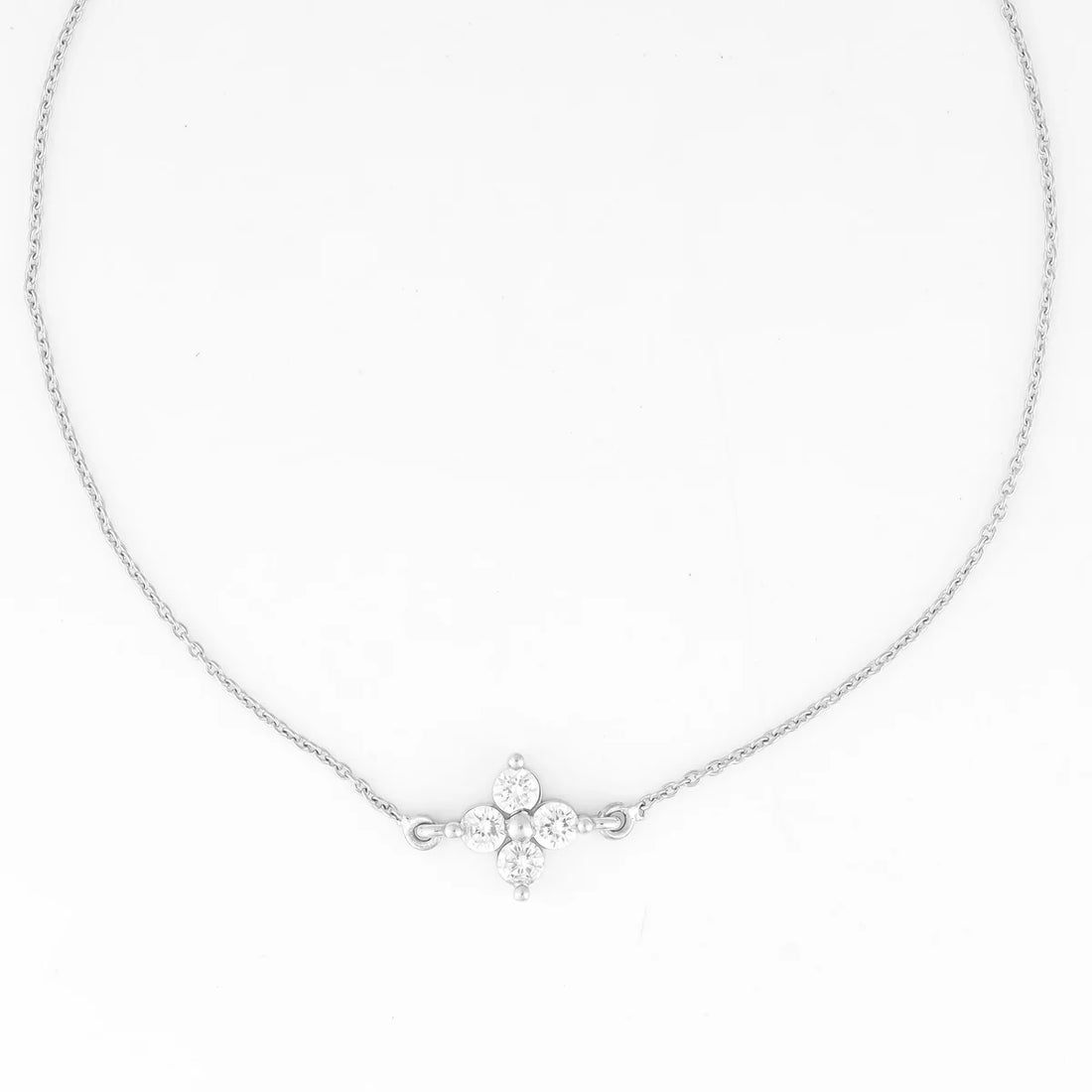 Diamond Studded Anklet Made With Pure 925 Silver