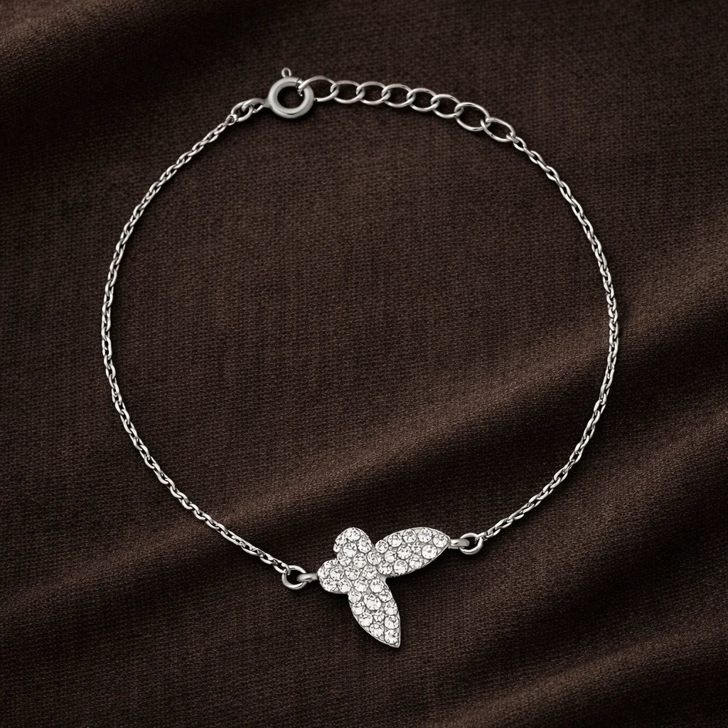 Butterfly Anklet Made With Pure 925 Silver
