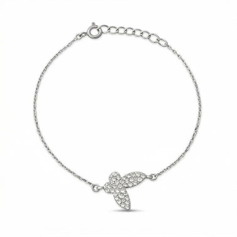 Butterfly Anklet Made With Pure 925 Silver