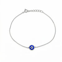 Evil Eye Nazariya Charm Adjustable Anklet Made With Pure 925 Silver