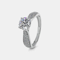 Eternal Embrace Solitaire Diamond Engagement Ring in White Gold