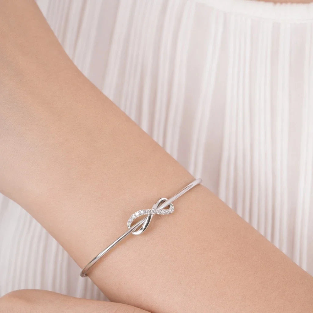 Infinity Sparkle Diamond Bracelet in 925 Sterling Silver