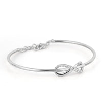 Infinity Sparkle Diamond Bracelet in 925 Sterling Silver