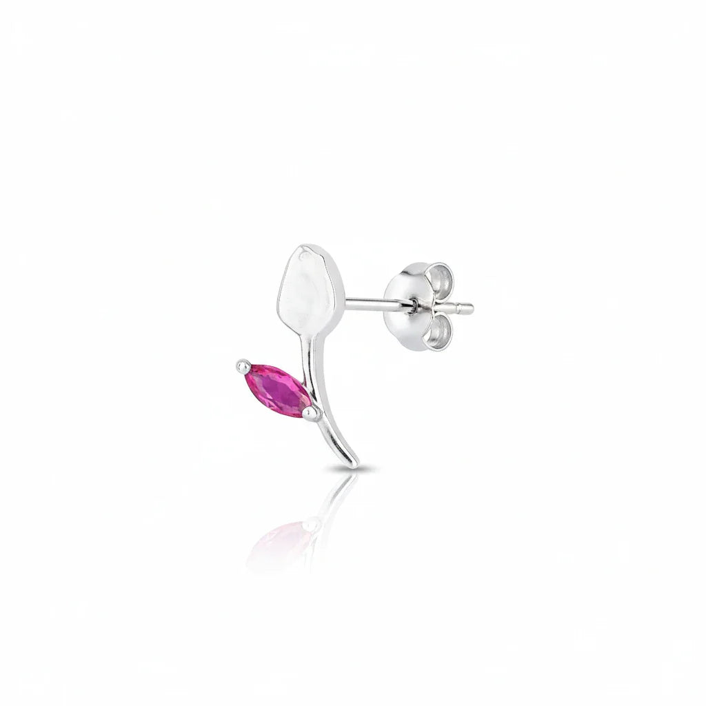 Tulip Minimalist Earrings Pure 925 Silver