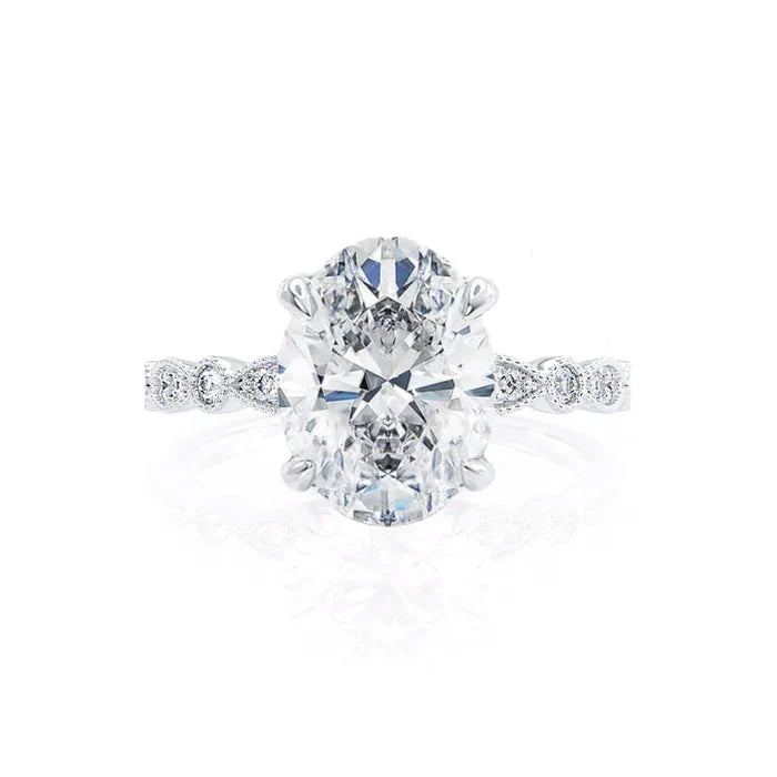 Oval Solitaire Diamond Engagement Ring