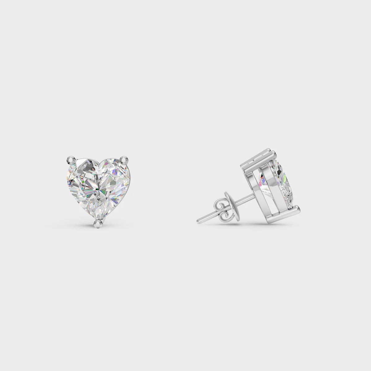 BVD jewels 925 Silver Heart Shape Earrings Or Mini Studs Silver Jewellery for Women & Girl's | Great for Gifting Made With Pure 925 Silver