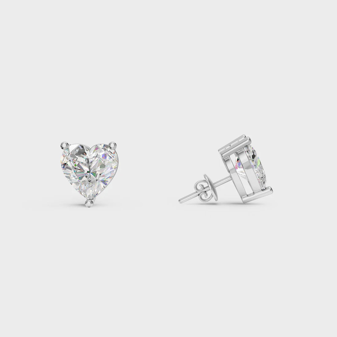 BVD jewels 925 Silver Heart Shape Earrings Or Mini Studs Silver Jewellery for Women & Girl's | Great for Gifting Made With Pure 925 Silver