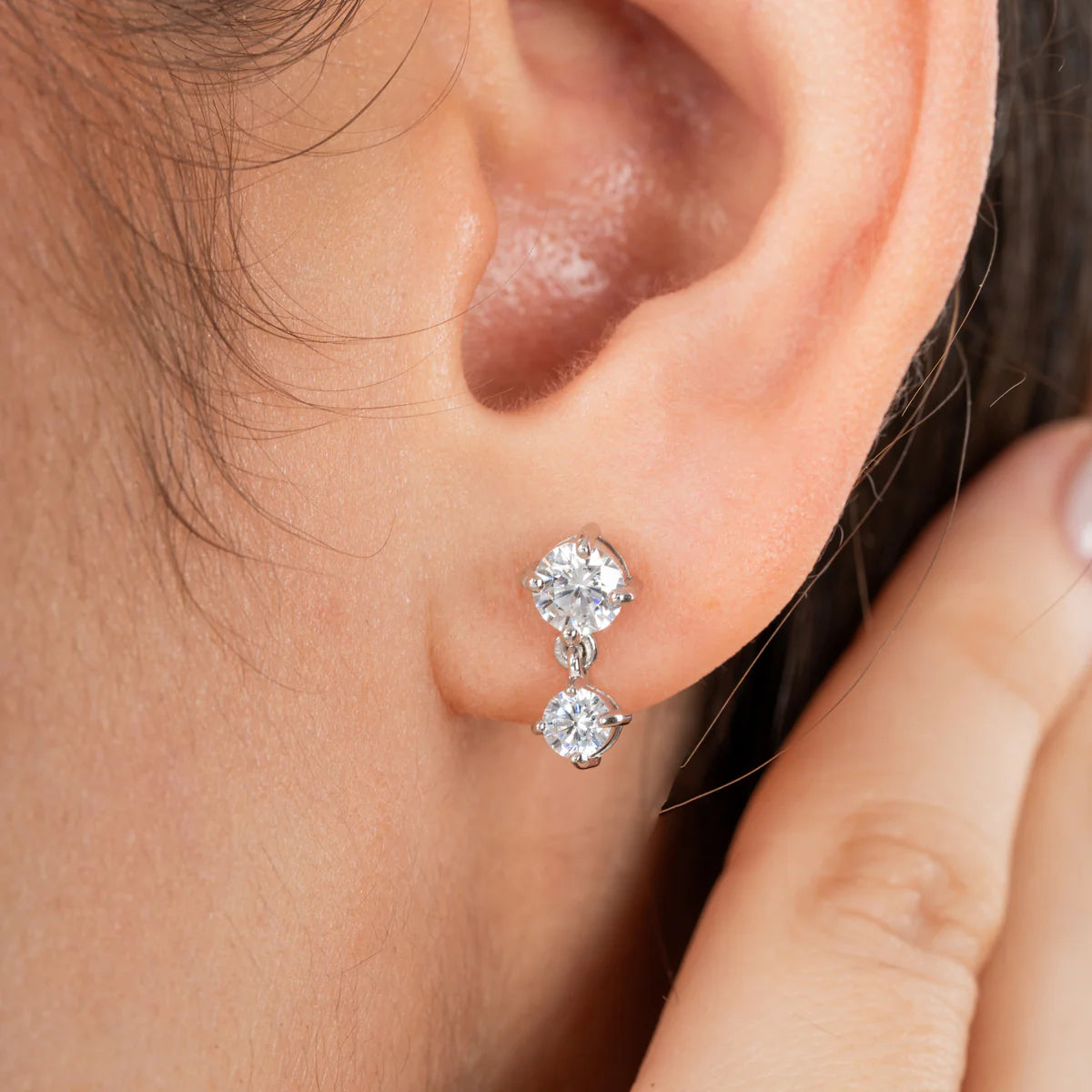 Celestial Sparkle Drop Earrings in Made With Pure 925