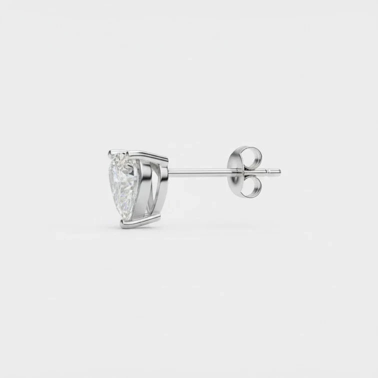 BVD jewels 925 Silver Heart Shape Earrings Or Mini Studs Silver Jewellery for Women & Girl's | Great for Gifting Made With Pure 925 Silver