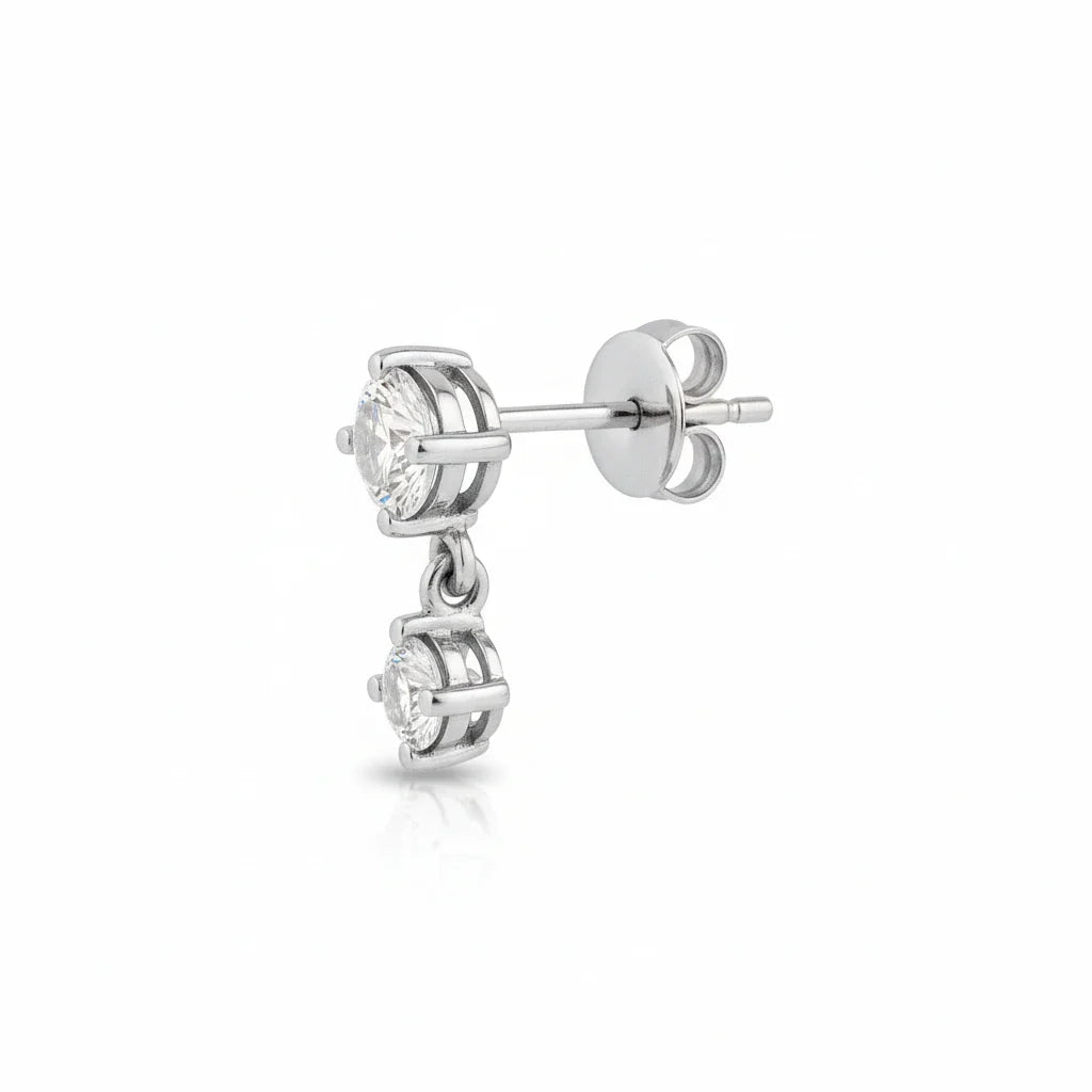 Celestial Sparkle Drop Earrings in Made With Pure 925