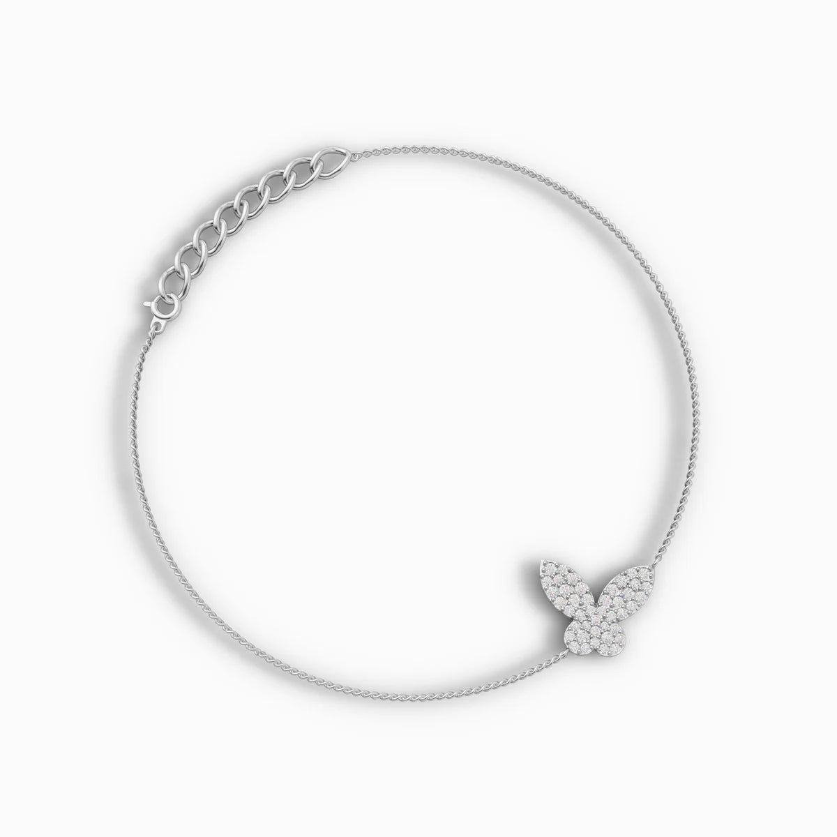 Butterfly Anklet Made With Pure 925 Silver