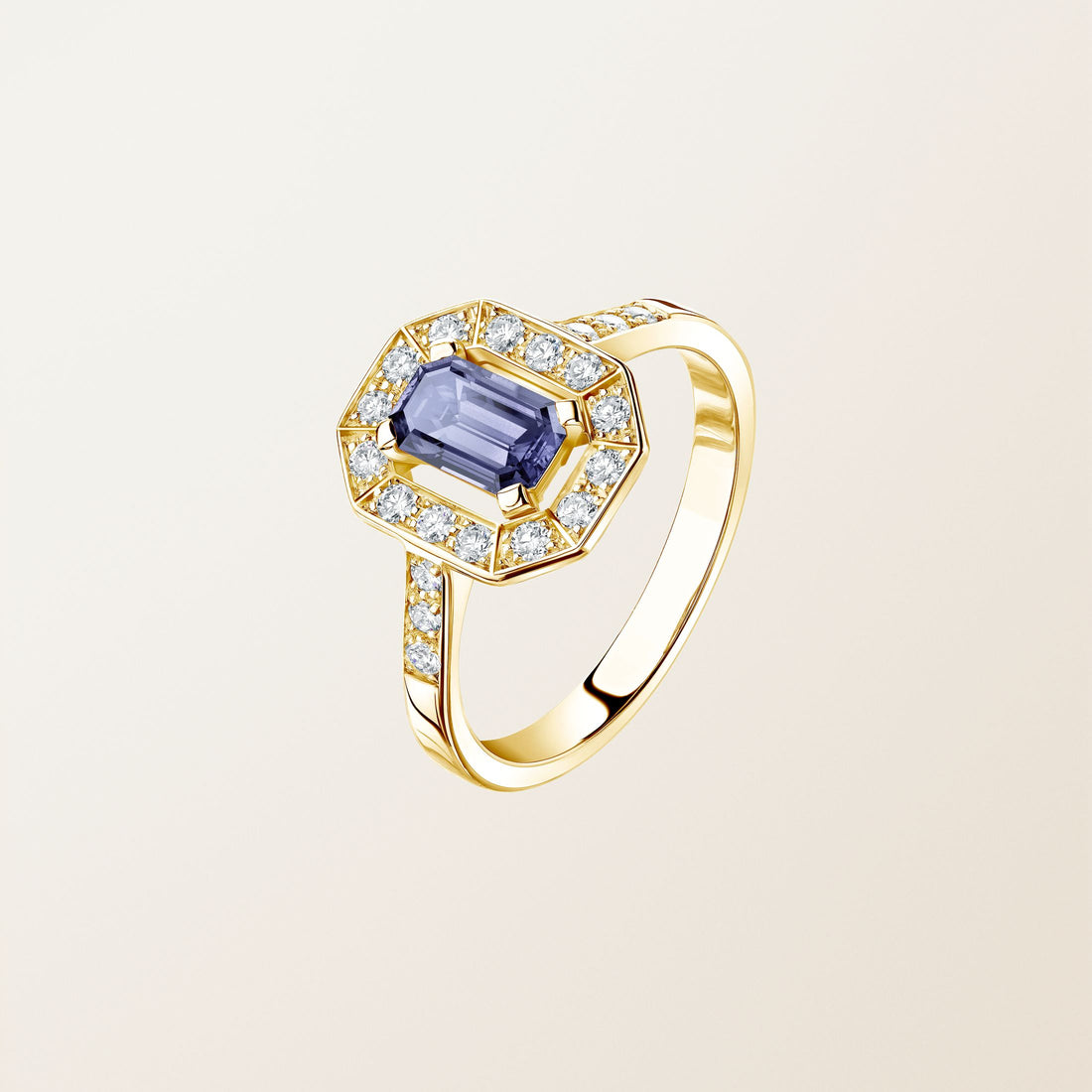 Astera Emerald Halo Ring