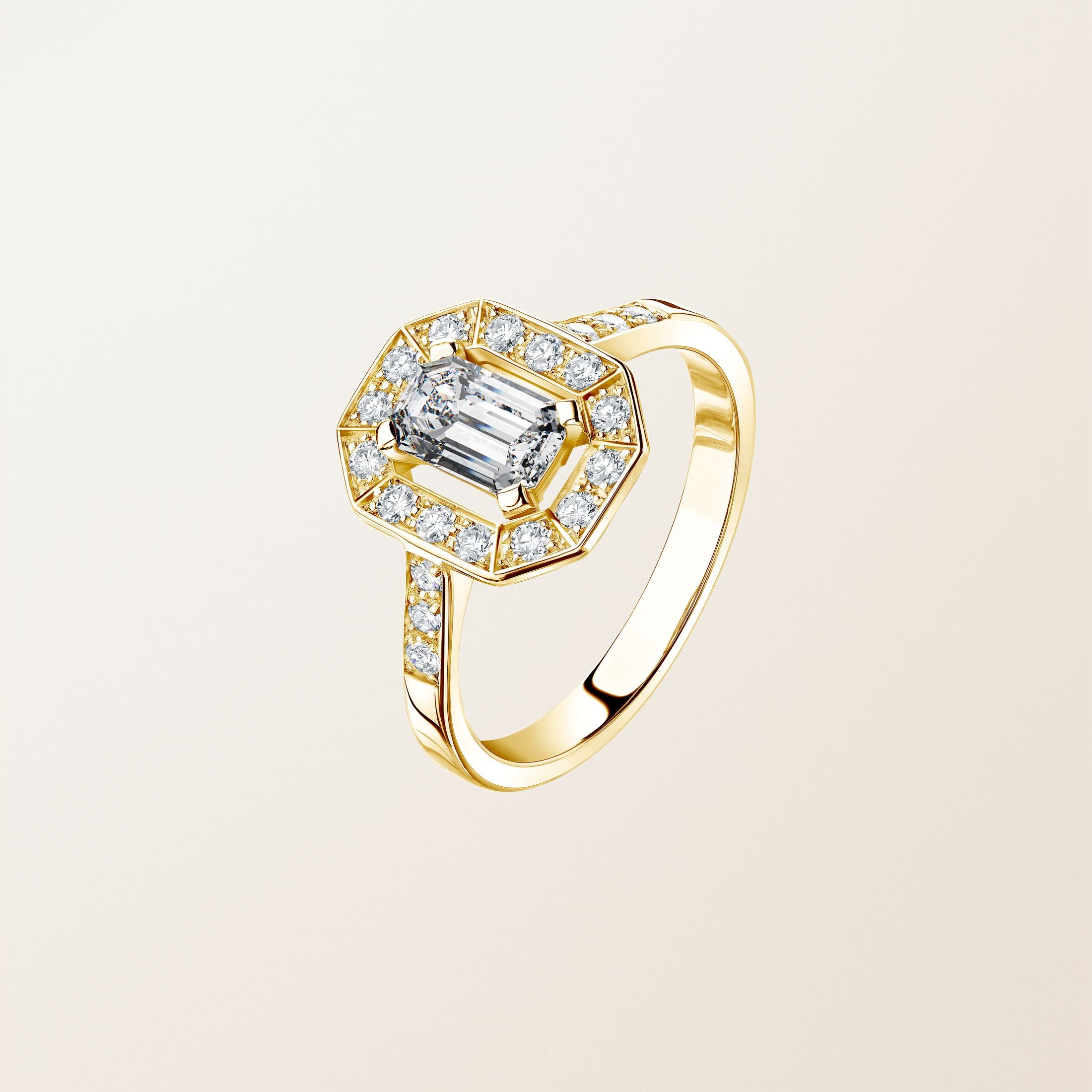 Astera Emerald Halo Ring