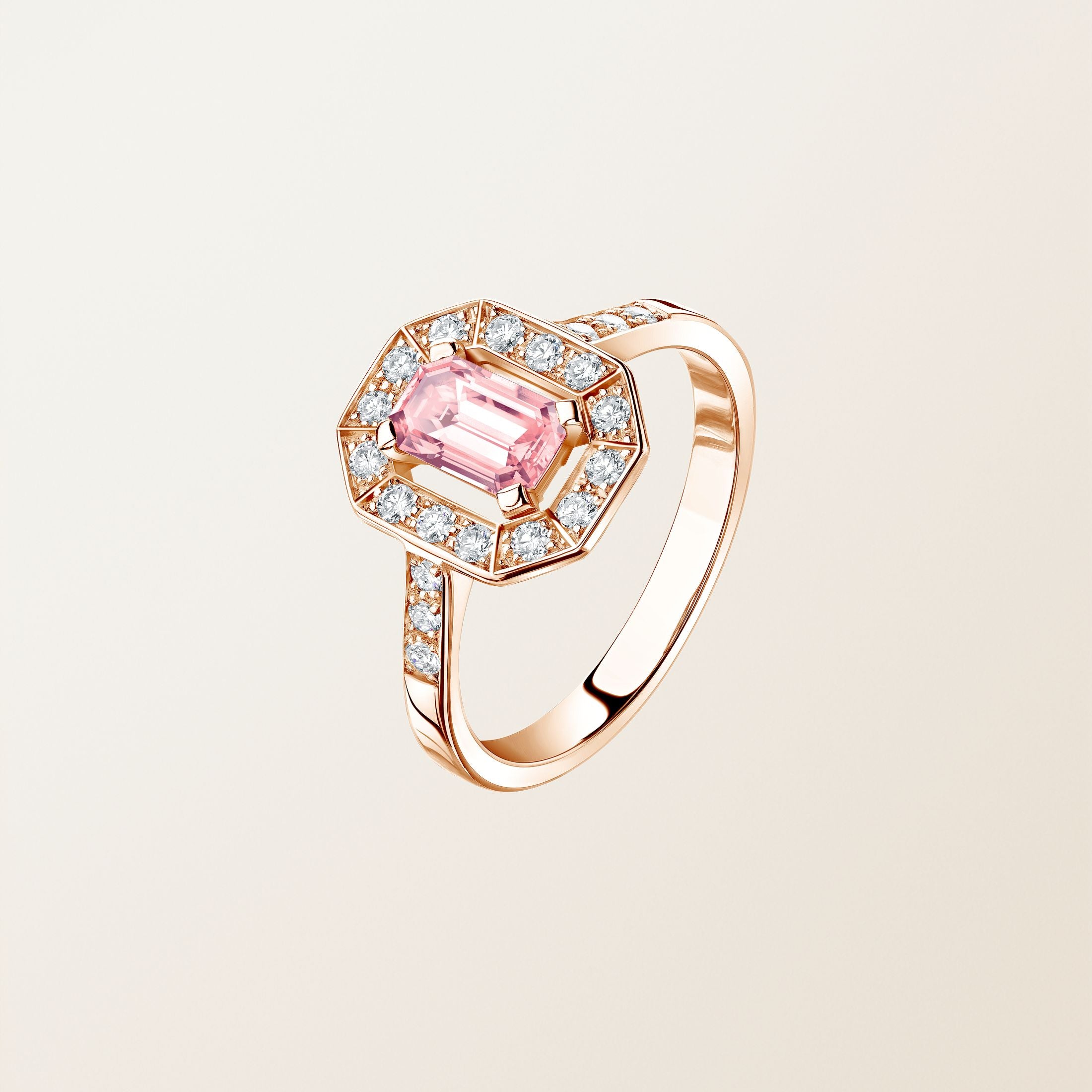 Astera Emerald Halo Ring