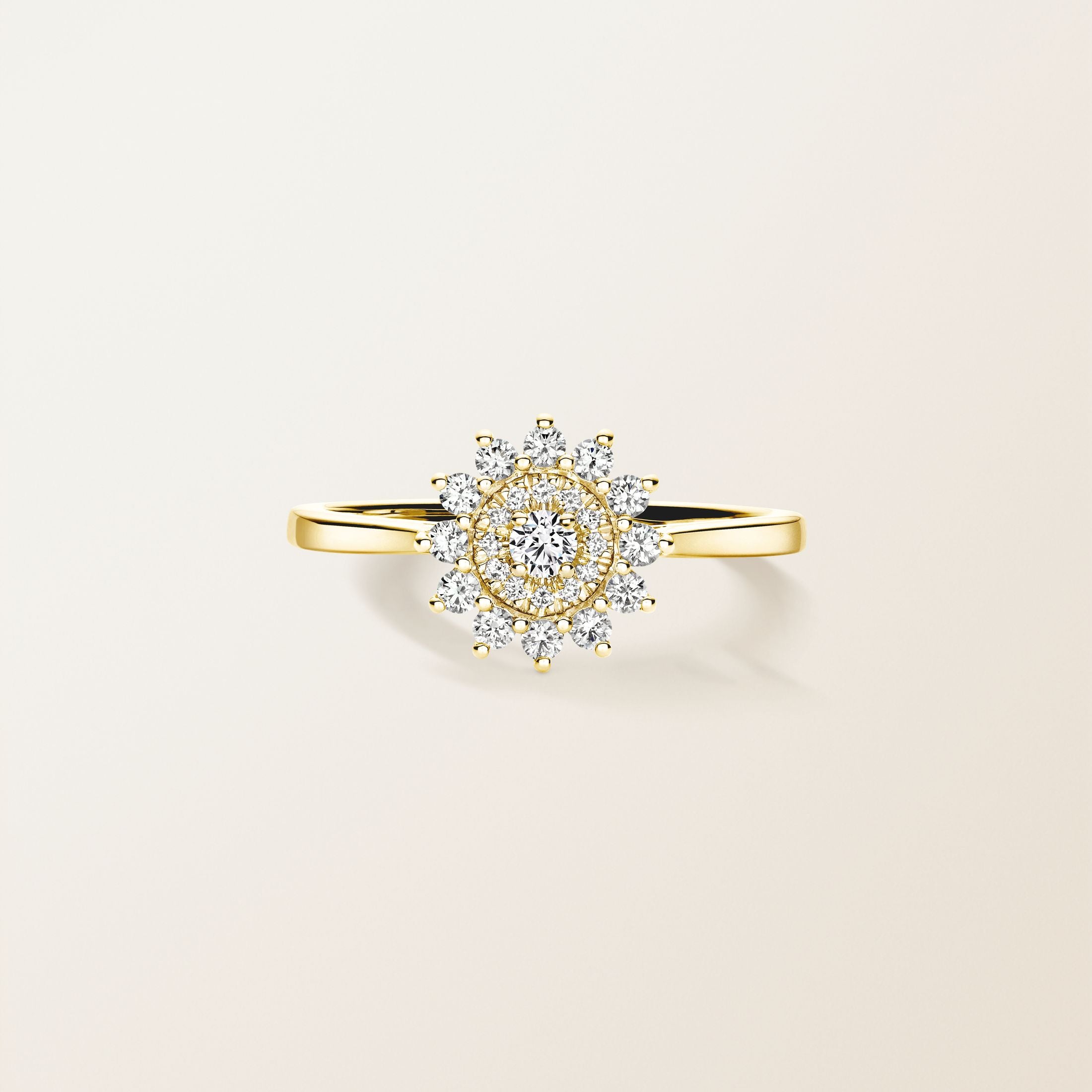 Wildflower Halo Gold Ring