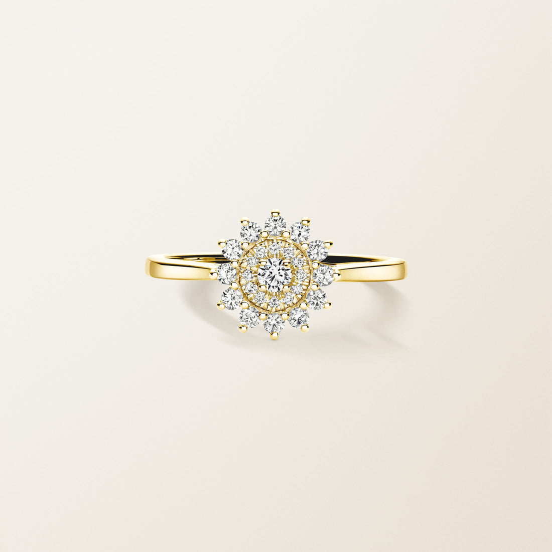 Wildflower Halo Gold Ring