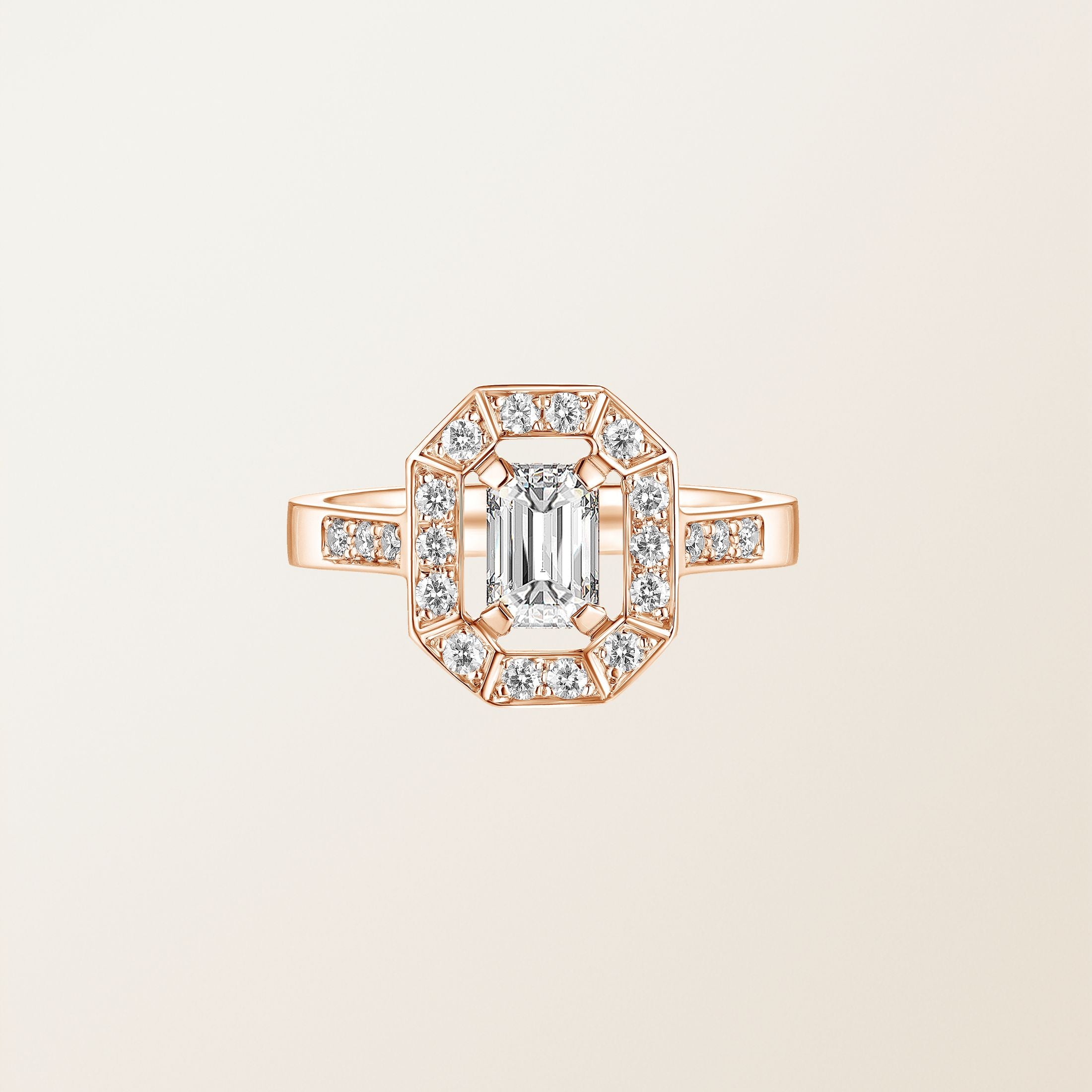 Astera Emerald Halo Ring