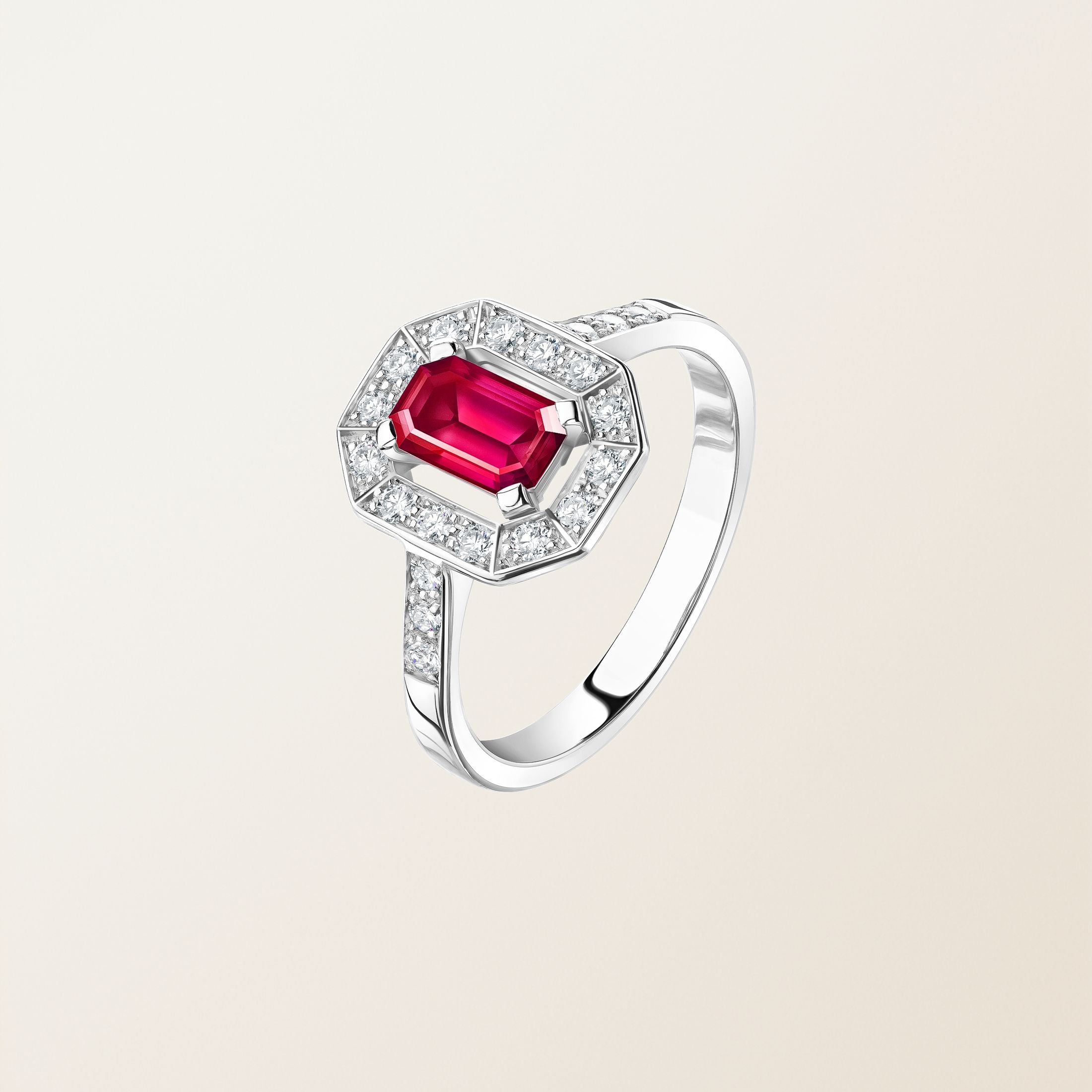Astera Emerald Halo Ring