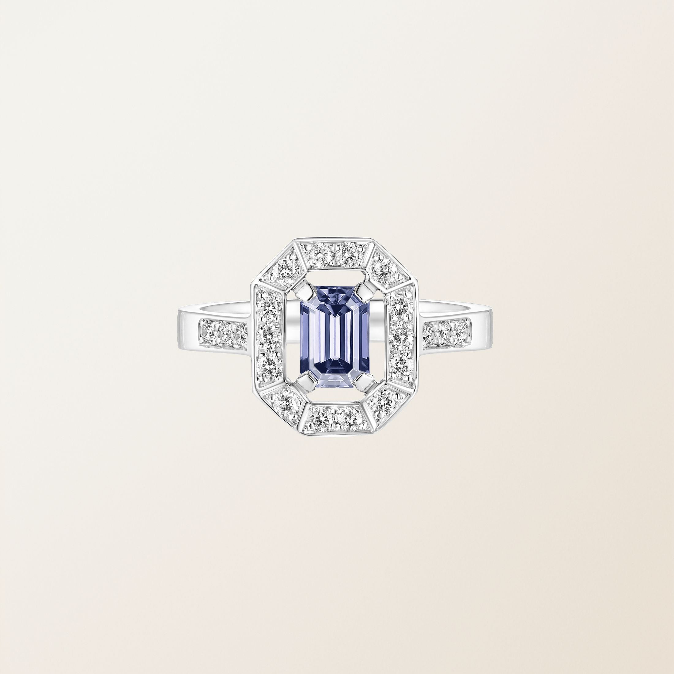 Astera Emerald Halo Ring